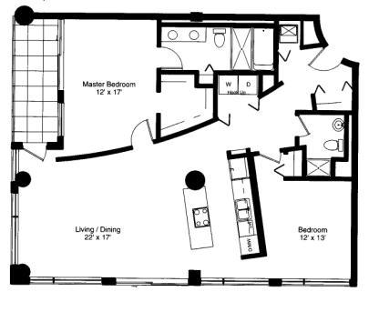 1530 S State Floorplan - U Tier*